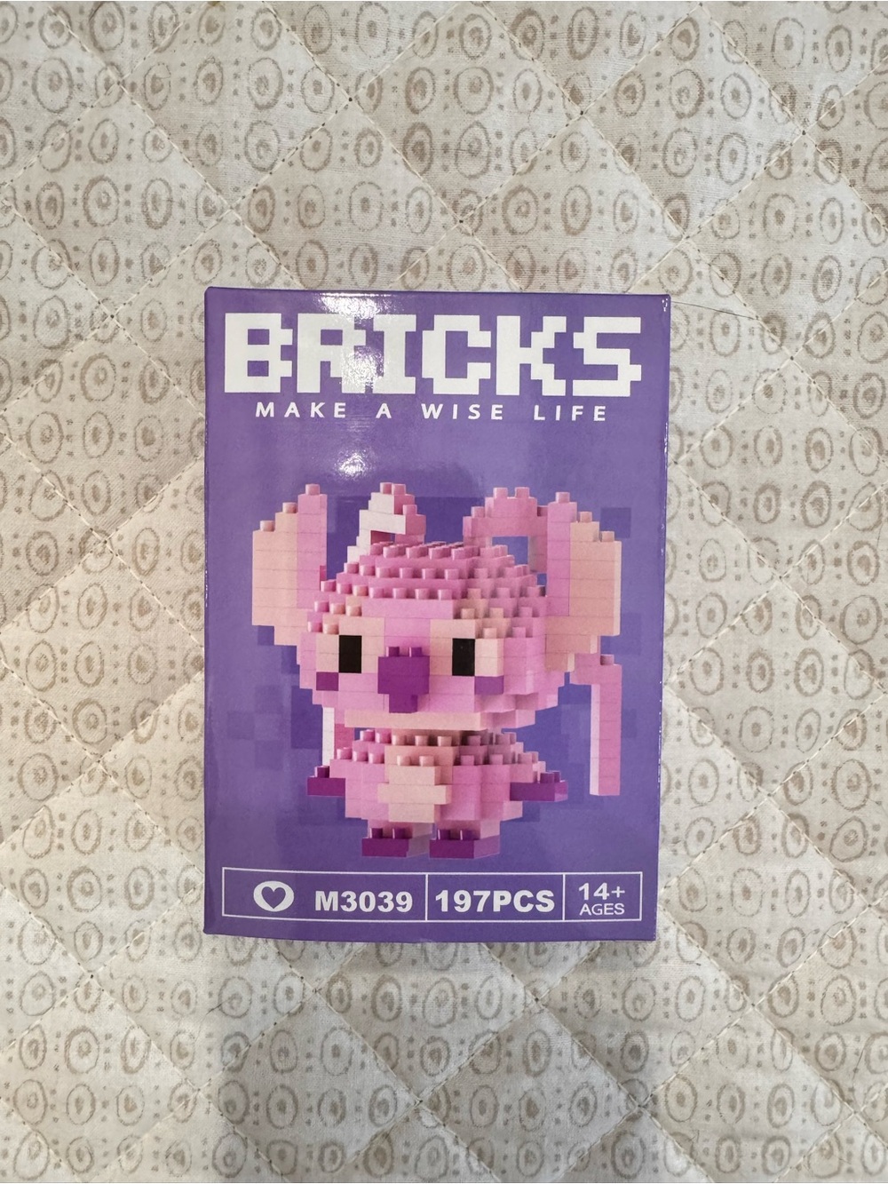 BRICKS angel stitch Building blocks Kit - Pink Character (197 PCS)